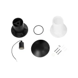 GloboStar® GARDENIO 203-0246 Μοντέρνο Επιδαπέδιο Φωτιστικό Κολωνάκι Κήπου Μονόφωτο 1 x E27 IP44 Μαύρο Πλαστικό - Μ15 x Π15 x Υ32cm