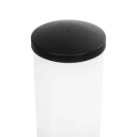 GloboStar® GARDENIO 203-0249 Μοντέρνο Επιδαπέδιο Φωτιστικό Κολωνάκι Κήπου Μονόφωτο 1 x E27 IP44 Μαύρο Πλαστικό - Μ15 x Π15 x Υ31cm