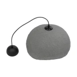 GloboStar® STONE 204-0122 Μοντέρνο Κρεμαστό Φωτιστικό Καμπάνα Μονόφωτο 1 x E27 IP20 Γκρι Σκoύρο Πολυστερίνη με Ρητίνη - Μ35 x Π31 x Υ26cm