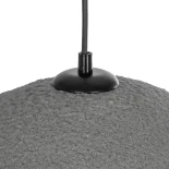 GloboStar® STONE 204-0122 Μοντέρνο Κρεμαστό Φωτιστικό Καμπάνα Μονόφωτο 1 x E27 IP20 Γκρι Σκoύρο Πολυστερίνη με Ρητίνη - Μ35 x Π31 x Υ26cm