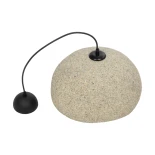 GloboStar® STONE 204-0123 Μοντέρνο Κρεμαστό Φωτιστικό Καμπάνα Μονόφωτο 1 x E27 IP20 Μπεζ Πολυστερίνη με Μπεζ Ρητίνη - Μ35 x Π31 x Υ26cm