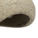 GloboStar® STONE 204-0123 Μοντέρνο Κρεμαστό Φωτιστικό Καμπάνα Μονόφωτο 1 x E27 IP20 Μπεζ Πολυστερίνη με Μπεζ Ρητίνη - Μ35 x Π31 x Υ26cm