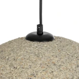 GloboStar® STONE 204-0123 Μοντέρνο Κρεμαστό Φωτιστικό Καμπάνα Μονόφωτο 1 x E27 IP20 Μπεζ Πολυστερίνη με Μπεζ Ρητίνη - Μ35 x Π31 x Υ26cm