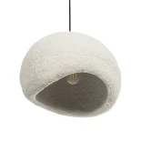 GloboStar® STONE 204-0124 Μοντέρνο Κρεμαστό Φωτιστικό Καμπάνα Μονόφωτο 1 x E27 IP20 Γκρι Πολυστερίνη με Γκρι Ρητίνη - Μ35 x Π31 x Υ26cm