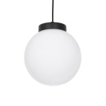 GLOBOSTAR® AGROS 61591 Κρεμαστό Φωτιστικό Οροφής Κήπου με Ντουί 1 x E27 AC 220-240V Αδιάβροχο IP65 - Λευκό & Μάυρο - Μ20 x Π20 x Υ22cm