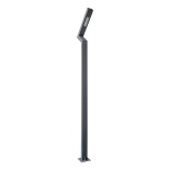 GLOBOSTAR® ZAPOPAN 90838 Φωτιστικό Urban Light Πλατείας/Πάρκου LED 30W 4080lm 120° AC 220-240V Αδιάβροχο IP65 IK09 Φυσικό Λευκό 5000K - LUMILEDs SMD Chip & MEANWELL Driver - Γκρι Ανθρακί - Μ75 x Π14 x Υ360cm - 5 Χρόνια Εγγύηση