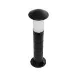 GloboStar® GARDENIO 203-0248 Μοντέρνο Επιδαπέδιο Φωτιστικό Κολωνάκι Κήπου Μονόφωτο 1 x E27 IP44 Μαύρο Πλαστικό - Μ15 x Π15 x Υ57cm