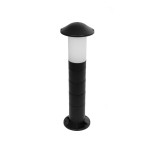 GloboStar® GARDENIO 203-0248 Μοντέρνο Επιδαπέδιο Φωτιστικό Κολωνάκι Κήπου Μονόφωτο 1 x E27 IP44 Μαύρο Πλαστικό - Μ15 x Π15 x Υ57cm