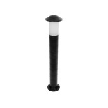 GloboStar® GARDENIO 203-0247 Μοντέρνο Επιδαπέδιο Φωτιστικό Κολωνάκι Κήπου Μονόφωτο 1 x E27 IP44 Μαύρο Πλαστικό - Μ15 x Π15 x Υ85cm