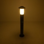 GloboStar® GARDENIO 203-0247 Μοντέρνο Επιδαπέδιο Φωτιστικό Κολωνάκι Κήπου Μονόφωτο 1 x E27 IP44 Μαύρο Πλαστικό - Μ15 x Π15 x Υ85cm