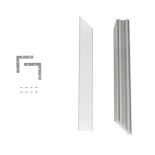GLOBOSTAR® ALP-CORNER-SIDE90 LUMILINE 61768 Επιφανειακό / Κρεμαστό Προφίλ Αλουμινίου Γωνία με Λευκό Γαλακτερό Πατητό Κάλυμμα για Ταινίες LED IP20 - Γκρι Ανθρακί Ματ - Μ30 x Π3.5 x Υ7cm