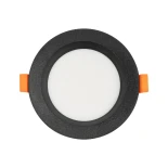 GLOBOSTAR® WATERA 60897 Χωνευτό Downlight Σποτ Panel LED 12W 1500lm 120° AC 220-240V Αδιάβροχο IP54 Ρυθμιζόμενο Λευκό CCT με Διακόπτη στο Σώμα 2700K/4500K/6000K Dimmable - Lumileds SMD Chip & TÜV SÜD Driver - Μαύρο Ματ - Μ10.8 x Π10.8 x Υ3.2cm / Q9cm - 3 
