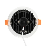 GLOBOSTAR® WATERA 60898 Χωνευτό Downlight Σποτ Panel LED 12W 1500lm 120° AC 220-240V Αδιάβροχο IP54 Ρυθμιζόμενο Λευκό CCT με Διακόπτη στο Σώμα 2700K/4500K/6000K Dimmable - Lumileds SMD Chip & TÜV SÜD Driver - Λευκό Ματ - Μ10.8 x Π10.8 x Υ3.2cm / Q9cm - 3 