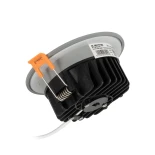 GLOBOSTAR® WATERA 60986 Χωνευτό Downlight Σποτ Panel LED 12W 1500lm 120° AC 220-240V Αδιάβροχο IP54 Ρυθμιζόμενο Λευκό CCT με Διακόπτη στο Σώμα 2700K/4500K/6000K Dimmable - Lumileds SMD Chip & TÜV SÜD Driver - Γκρι Ανθρακί Ματ - Μ10.8 x Π10.8 x Υ3.2cm / Q9