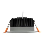 GLOBOSTAR® WATERA 60986 Χωνευτό Downlight Σποτ Panel LED 12W 1500lm 120° AC 220-240V Αδιάβροχο IP54 Ρυθμιζόμενο Λευκό CCT με Διακόπτη στο Σώμα 2700K/4500K/6000K Dimmable - Lumileds SMD Chip & TÜV SÜD Driver - Γκρι Ανθρακί Ματ - Μ10.8 x Π10.8 x Υ3.2cm / Q9