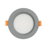 GLOBOSTAR® WATERA 60986 Χωνευτό Downlight Σποτ Panel LED 12W 1500lm 120° AC 220-240V Αδιάβροχο IP54 Ρυθμιζόμενο Λευκό CCT με Διακόπτη στο Σώμα 2700K/4500K/6000K Dimmable - Lumileds SMD Chip & TÜV SÜD Driver - Γκρι Ανθρακί Ματ - Μ10.8 x Π10.8 x Υ3.2cm / Q9