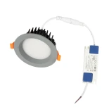 GLOBOSTAR® WATERA 60986 Χωνευτό Downlight Σποτ Panel LED 12W 1500lm 120° AC 220-240V Αδιάβροχο IP54 Ρυθμιζόμενο Λευκό CCT με Διακόπτη στο Σώμα 2700K/4500K/6000K Dimmable - Lumileds SMD Chip & TÜV SÜD Driver - Γκρι Ανθρακί Ματ - Μ10.8 x Π10.8 x Υ3.2cm / Q9