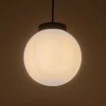 GLOBOSTAR® AGROS 61591 Κρεμαστό Φωτιστικό Οροφής Κήπου με Ντουί 1 x E27 AC 220-240V Αδιάβροχο IP65 - Λευκό & Μάυρο - Μ20 x Π20 x Υ22cm