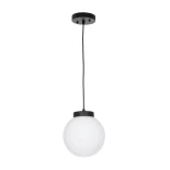 GLOBOSTAR® AGROS 61591 Κρεμαστό Φωτιστικό Οροφής Κήπου με Ντουί 1 x E27 AC 220-240V Αδιάβροχο IP65 - Λευκό & Μάυρο - Μ20 x Π20 x Υ22cm