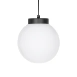GLOBOSTAR® AGROS 61591 Κρεμαστό Φωτιστικό Οροφής Κήπου με Ντουί 1 x E27 AC 220-240V Αδιάβροχο IP65 - Λευκό & Μάυρο - Μ20 x Π20 x Υ22cm