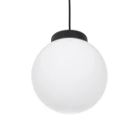 GLOBOSTAR® AGROS 61591 Κρεμαστό Φωτιστικό Οροφής Κήπου με Ντουί 1 x E27 AC 220-240V Αδιάβροχο IP65 - Λευκό & Μάυρο - Μ20 x Π20 x Υ22cm