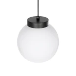 GLOBOSTAR® AGROS 61591 Κρεμαστό Φωτιστικό Οροφής Κήπου με Ντουί 1 x E27 AC 220-240V Αδιάβροχο IP65 - Λευκό & Μάυρο - Μ20 x Π20 x Υ22cm