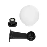 GLOBOSTAR® AGROS 61592 Φωτιστικό Τοίχου - Απλίκα Κήπου με Ντουί 1 x E27 AC 220-240V Αδιάβροχο IP65 - Λευκό & Μάυρο - Μ20 x Π20 x Υ30cm