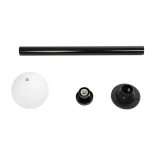 GLOBOSTAR® AGROS 61596 Φωτιστικό Κολωνάκι Κήπου με Ντουί 1 x E27 AC 220-240V Αδιάβροχο IP65 - Λευκό & Μάυρο - Μ20 x Π20 x Υ100cm