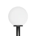 GLOBOSTAR® AGROS 61597 Φωτιστικό Κολωνάκι Κήπου με Ντουί 1 x E27 AC 220-240V Αδιάβροχο IP65 - Λευκό & Μάυρο - Μ30 x Π30 x Υ240cm