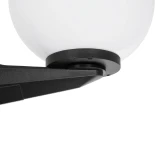 GLOBOSTAR® AGROS 61598 Φωτιστικό Κολωνάκι Κήπου με Ντουί 2 x E27 AC 220-240V Αδιάβροχο IP65 - Λευκό & Μάυρο - Μ75 x Π30 x Υ240cm