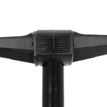 GLOBOSTAR® AGROS 61598 Φωτιστικό Κολωνάκι Κήπου με Ντουί 2 x E27 AC 220-240V Αδιάβροχο IP65 - Λευκό & Μάυρο - Μ75 x Π30 x Υ240cm