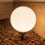 GLOBOSTAR® AGROS 61709 Φωτιστικό Κήπου / Καρφωτό με Ντουί 1 x E27 AC 220-240V Αδιάβροχο IP65 - Λευκό & Μάυρο - Μ40 x Π40 x Υ74cm