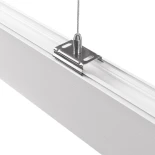GLOBOSTAR® ALP-LINEAR LUMILINE 61763-3M Επιφανειακό / Κρεμαστό / Επιτοίχιο Προφίλ Αλουμινίου με Λευκό Γαλακτερό Πατητό Κάλυμμα για Ταινίες LED IP20 - Λευκό Ματ - Μ300 x Π3.5 x Υ7cm