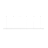 GLOBOSTAR® ALP-LINEAR LUMILINE 61763-3M Επιφανειακό / Κρεμαστό / Επιτοίχιο Προφίλ Αλουμινίου με Λευκό Γαλακτερό Πατητό Κάλυμμα για Ταινίες LED IP20 - Λευκό Ματ - Μ300 x Π3.5 x Υ7cm
