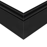 GLOBOSTAR® ALP-CORNER-SIDE90 LUMILINE 61767 Επιφανειακό / Κρεμαστό Προφίλ Αλουμινίου Γωνία με Λευκό Γαλακτερό Πατητό Κάλυμμα για Ταινίες LED IP20 - Μαύρο Ματ - Μ30 x Π3.5 x Υ7cm