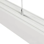 GLOBOSTAR® ALP-LINEAR BRIGHTRAIL 61774-3M Επιφανειακό / Κρεμαστό / Επιτοίχιο Προφίλ Αλουμινίου με Λευκό Γαλακτερό Πατητό Κάλυμμα για Ταινίες LED IP20 - Λευκό Ματ - Μ300 x Π5 x Υ7.5cm
