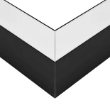 GLOBOSTAR® ALP-CORNER-SIDE90 BRIGHTRAIL 61778 Επιφανειακό / Κρεμαστό Προφίλ Αλουμινίου Γωνία με Λευκό Γαλακτερό Πατητό Κάλυμμα για Ταινίες LED IP20 - Μαύρο Ματ - Μ30 x Π5 x Υ7.5cm