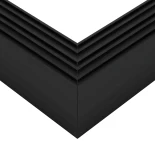 GLOBOSTAR® ALP-CORNER-SIDE90 BRIGHTRAIL 61778 Επιφανειακό / Κρεμαστό Προφίλ Αλουμινίου Γωνία με Λευκό Γαλακτερό Πατητό Κάλυμμα για Ταινίες LED IP20 - Μαύρο Ματ - Μ30 x Π5 x Υ7.5cm