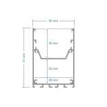 GLOBOSTAR® ALP-CORNER-IN90 BRIGHTRAIL 61780 Επιφανειακό / Κρεμαστό Προφίλ Αλουμινίου Γωνία με Λευκό Γαλακτερό Πατητό Κάλυμμα για Ταινίες LED IP20 - Λευκό Ματ - Μ30 x Π5 x Υ7.5cm