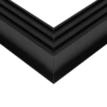 GLOBOSTAR® ALP-CORNER-SIDE90 RECESSA 61789 Χωνευτό Προφίλ Αλουμινίου Γωνία με Λευκό Γαλακτερό Πατητό Κάλυμμα για Ταινίες LED IP20 - Μαύρο Ματ - Μ30 x Π3.5 x Υ4cm