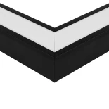 GLOBOSTAR® ALP-CORNER-SIDE90 RECESSA 61789 Χωνευτό Προφίλ Αλουμινίου Γωνία με Λευκό Γαλακτερό Πατητό Κάλυμμα για Ταινίες LED IP20 - Μαύρο Ματ - Μ30 x Π3.5 x Υ4cm