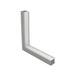 GLOBOSTAR® ALP-CORNER-IN90 RECESSA 61793 Χωνευτό Προφίλ Αλουμινίου Γωνία με Λευκό Γαλακτερό Πατητό Κάλυμμα για Ταινίες LED IP20 - Γκρι Ανθρακί Ματ - Μ30 x Π3.5 x Υ4cm