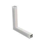 GLOBOSTAR® ALP-CORNER-SIDE90 RECESSA 61788 Χωνευτό Προφίλ Αλουμινίου Γωνία με Λευκό Γαλακτερό Πατητό Κάλυμμα για Ταινίες LED IP20 - Λευκό Ματ - Μ30 x Π3.5 x Υ4cm