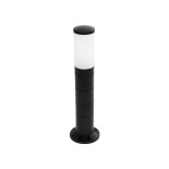 GloboStar® GARDENIO 203-0251 Μοντέρνο Επιδαπέδιο Φωτιστικό Κολωνάκι Κήπου Μονόφωτο 1 x E27 IP44 Μαύρο Πλαστικό - Μ15 x Π15 x Υ56cm