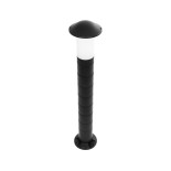 GloboStar® GARDENIO 203-0247 Μοντέρνο Επιδαπέδιο Φωτιστικό Κολωνάκι Κήπου Μονόφωτο 1 x E27 IP44 Μαύρο Πλαστικό - Μ15 x Π15 x Υ85cm