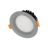 GLOBOSTAR® WATERA 60986 Χωνευτό Downlight Σποτ Panel LED 12W 1500lm 120° AC 220-240V Αδιάβροχο IP54 Ρυθμιζόμενο Λευκό CCT με Διακόπτη στο Σώμα 2700K/4500K/6000K Dimmable - Lumileds SMD Chip & TÜV SÜD Driver - Γκρι Ανθρακί Ματ - Μ10.8 x Π10.8 x Υ3.2cm / Q9