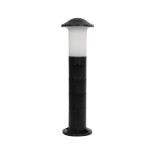 GloboStar® GARDENIO 203-0248 Μοντέρνο Επιδαπέδιο Φωτιστικό Κολωνάκι Κήπου Μονόφωτο 1 x E27 IP44 Μαύρο Πλαστικό - Μ15 x Π15 x Υ57cm