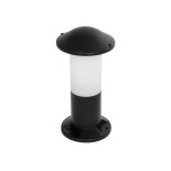 GloboStar® GARDENIO 203-0246 Μοντέρνο Επιδαπέδιο Φωτιστικό Κολωνάκι Κήπου Μονόφωτο 1 x E27 IP44 Μαύρο Πλαστικό - Μ15 x Π15 x Υ32cm