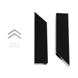 GLOBOSTAR® ALP-CORNER-IN90 BRIGHTRAIL 61781 Επιφανειακό / Κρεμαστό Προφίλ Αλουμινίου Γωνία με Λευκό Γαλακτερό Πατητό Κάλυμμα για Ταινίες LED IP20 - Μαύρο Ματ - Μ30 x Π5 x Υ7.5cm