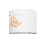 GloboStar® MOON 204-0019 Παιδικό Κρεμαστό Φωτιστικό Φιγούρα Μονόφωτο 1 x E27 IP20 Πολύχρωμο Ύφασμα - Μ28 x Π28 x Υ24cm